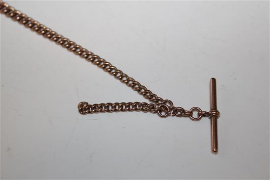 9ct gold curb-link watch chain